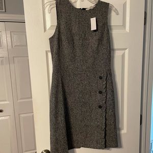 LOFT Gray Midi Dress